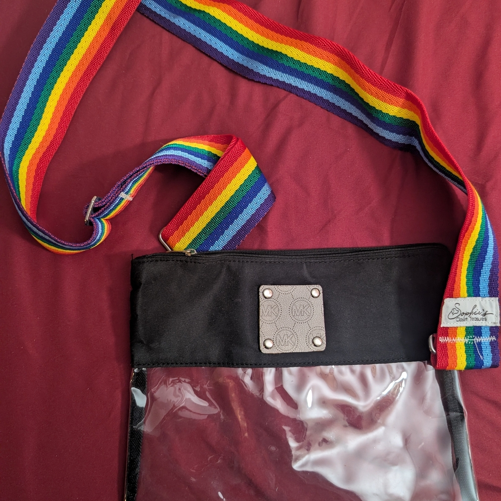 Michael Kors Transparent Bag with Multicolor Strap
